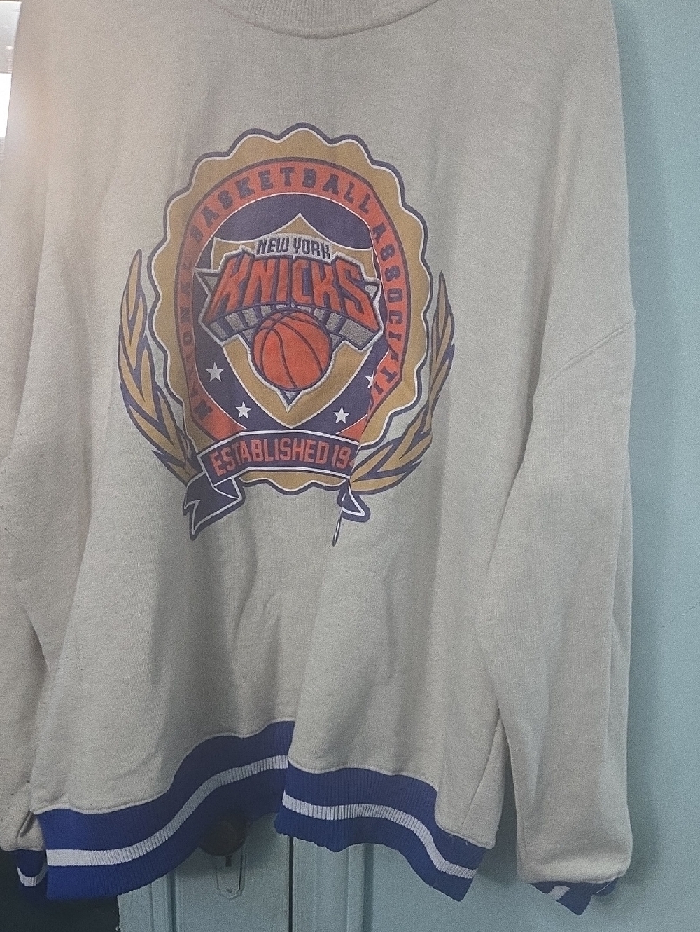 Cream Graphic Crewneck Sweatshirt